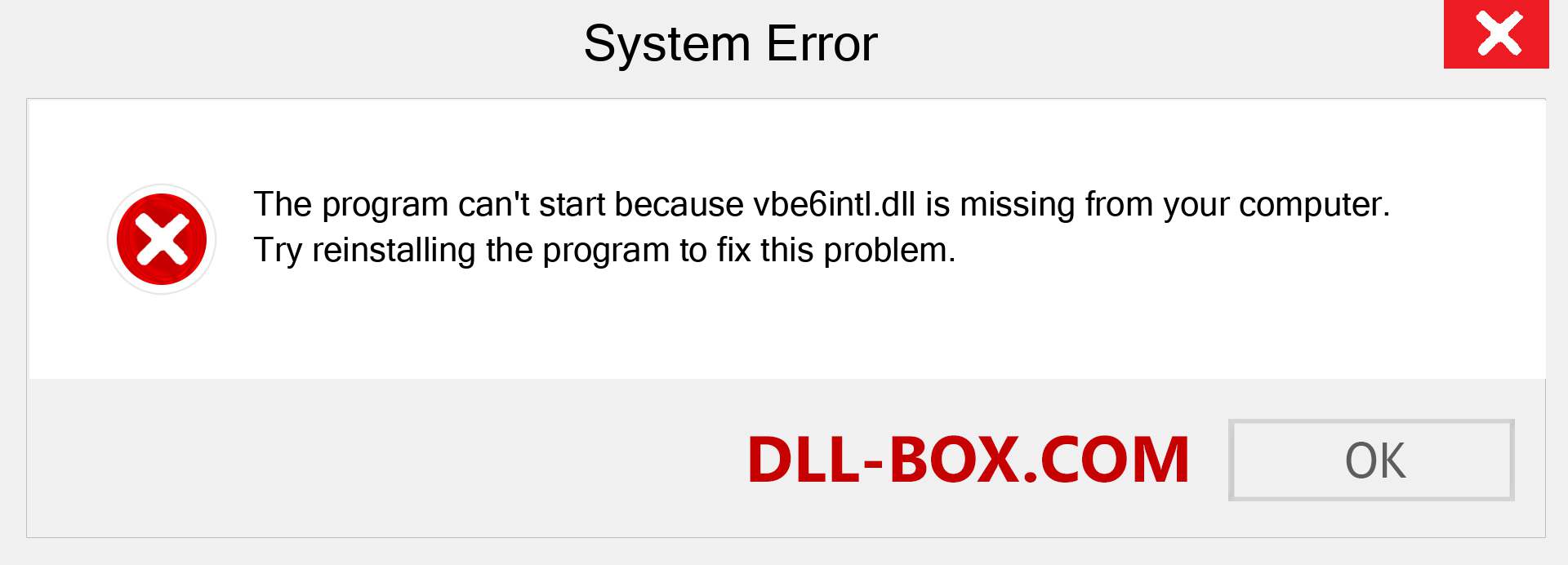  vbe6intl.dll file is missing?. Download for Windows 7, 8, 10 - Fix  vbe6intl dll Missing Error on Windows, photos, images